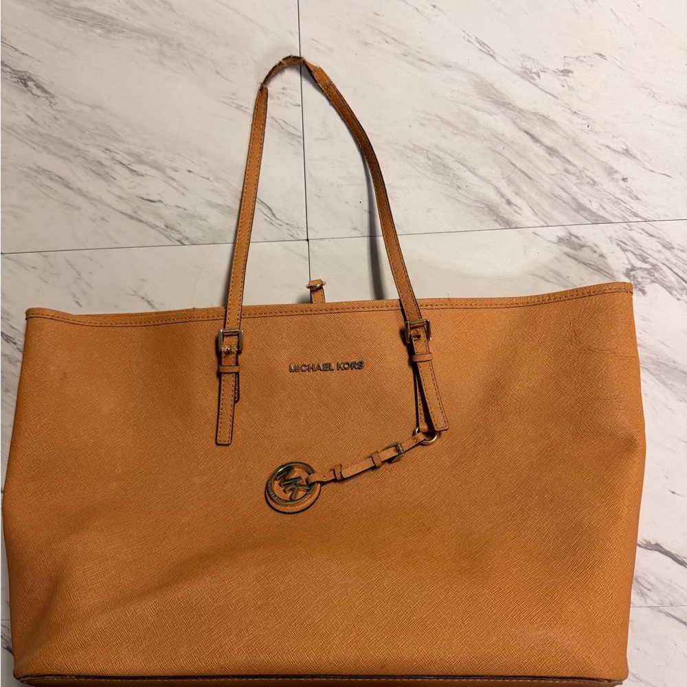 Michael Kors Cognac Saffiano Tote